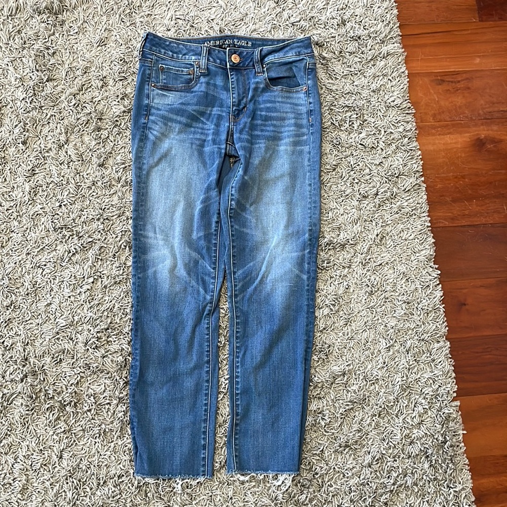 American Eagle Straight Crop Jeans Size 8 Long